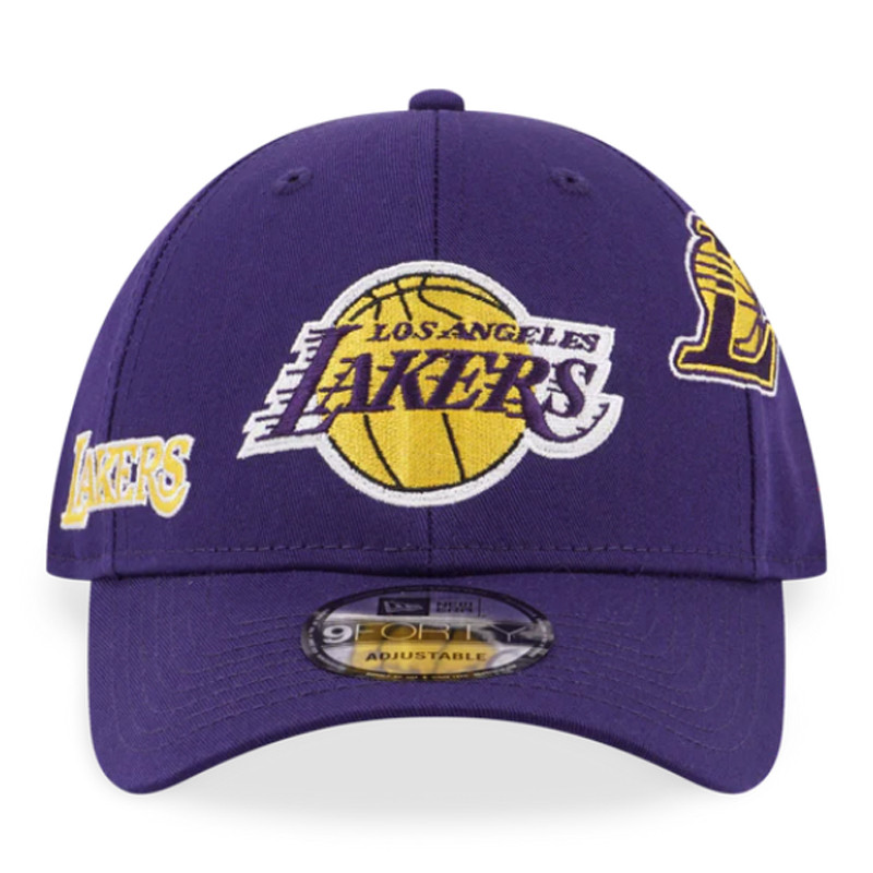 TOPI BASKET NEW ERA LOS ANGELES LAKERS LEAGUE MULTI LOGOS 9FORTY CAP