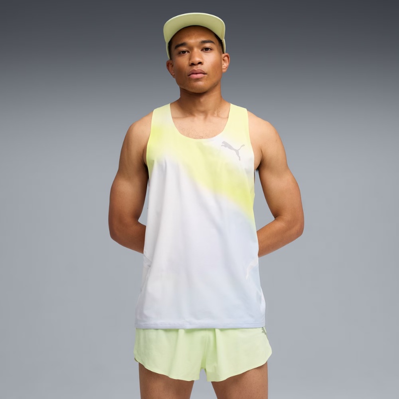 BAJU LARI PUMA Lightspeed ULTRAWEAVE Graphic Running Singlet Men