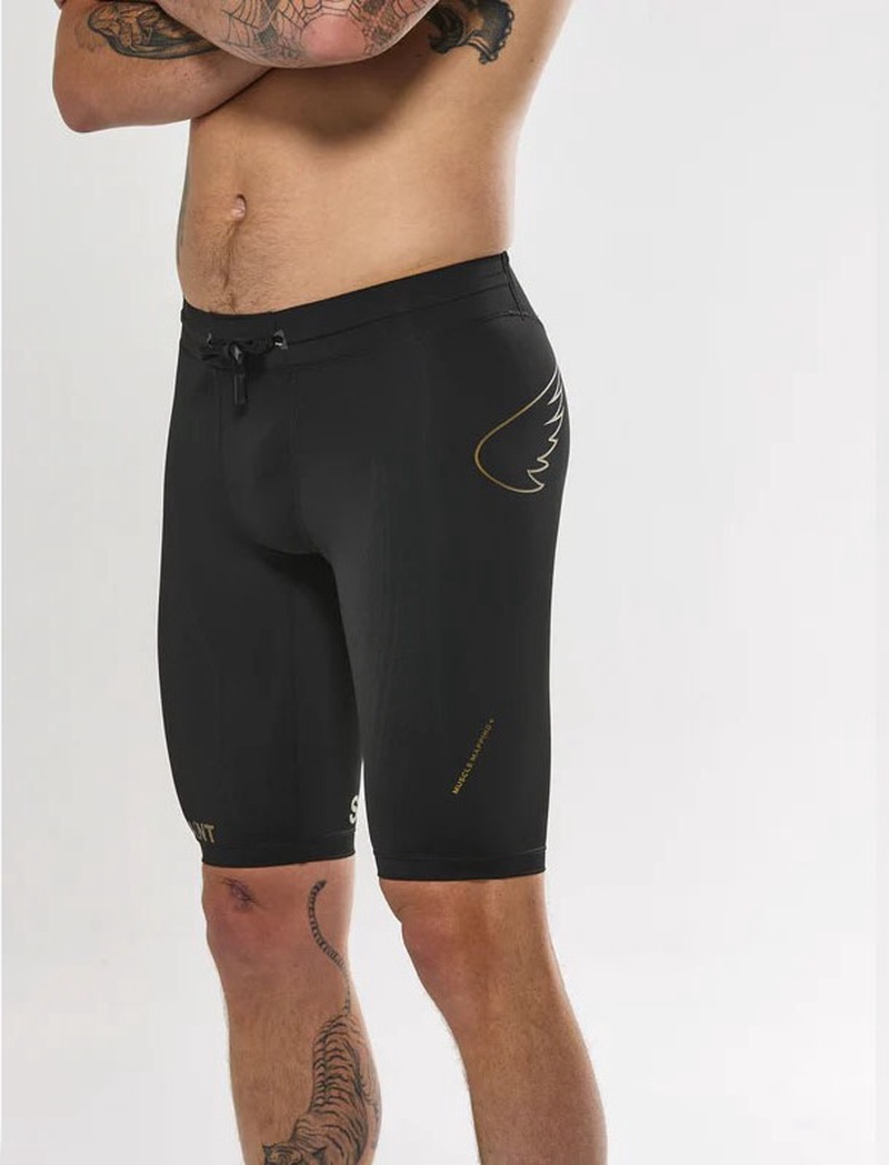 CELANA LARI SA1NT LAYERS P1 ELITE MENS COMPRESSION SHORT-DRAWCORD