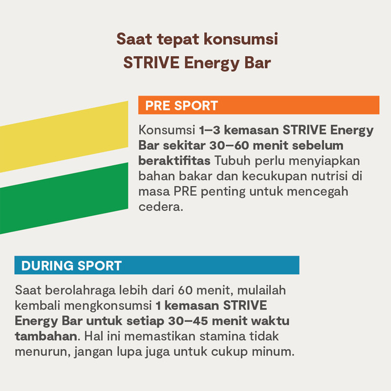 SUPLEMEN LARI STRIVE Energy Bar BITE SIZE CHOCO