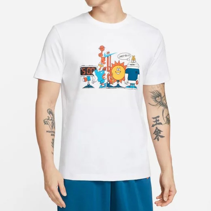 BAJU BASKET NIKE 5AM Art Print Crew-Neck Tee