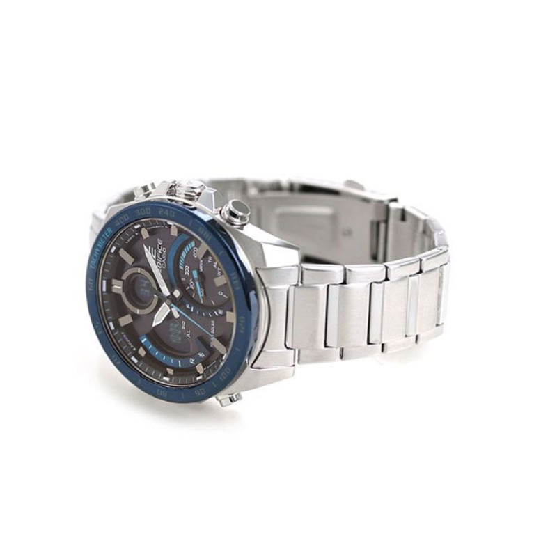 JAM TANGAN  CASIO Edifice Digital Analog Dial Stainless Steel Strap Connected App