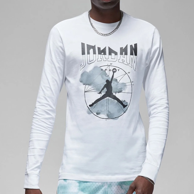 BAJU BASKET AIR JORDAN SPORT LONG SLEEVE GFX CREW Tee