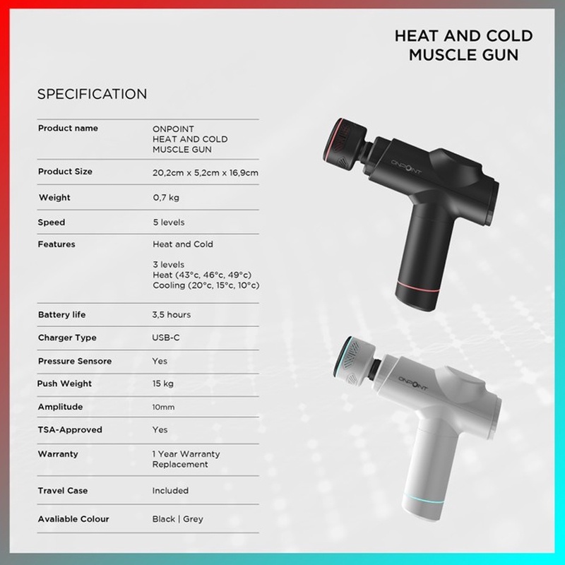 PERALATAN LARI ONPOINT ONPOINT FORGE Heat & Cold Muscle Gun