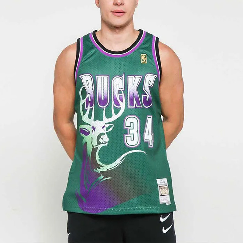 BAJU BASKET MITCHELL N NESS Milwaukee Bucks Ray Allen Swingman Jersey