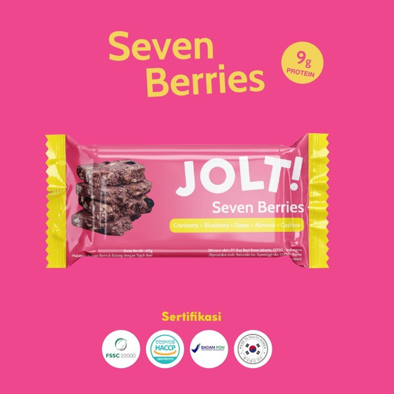 SUPLEMEN LARI JOLT! JOLT! Protein Bar Seven Berries