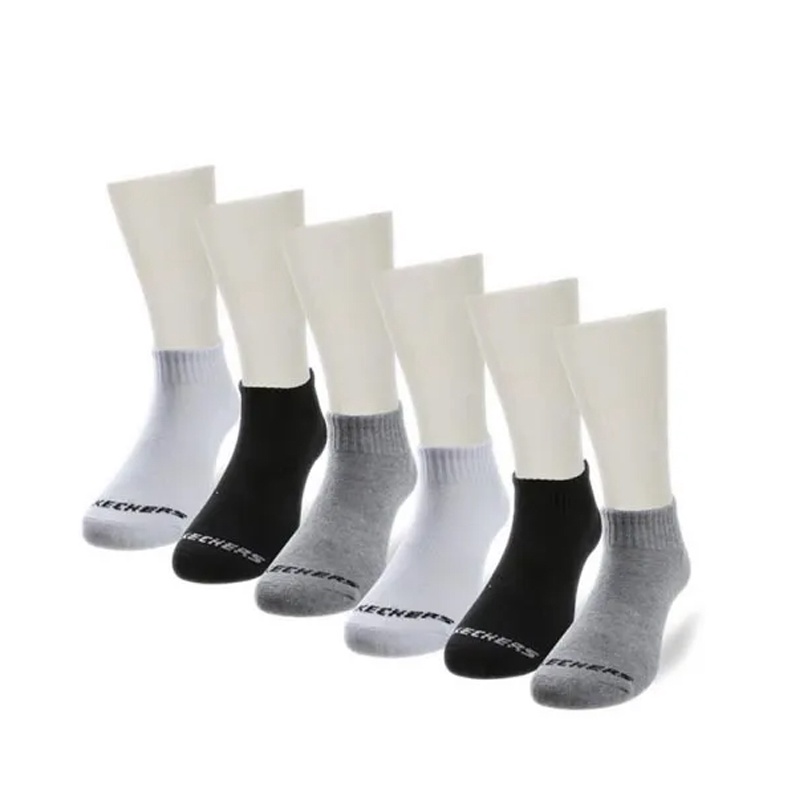 KAOS KAKI TRAINING SKECHERS 6 Packs Quarter Cut Adult Unisex Socks