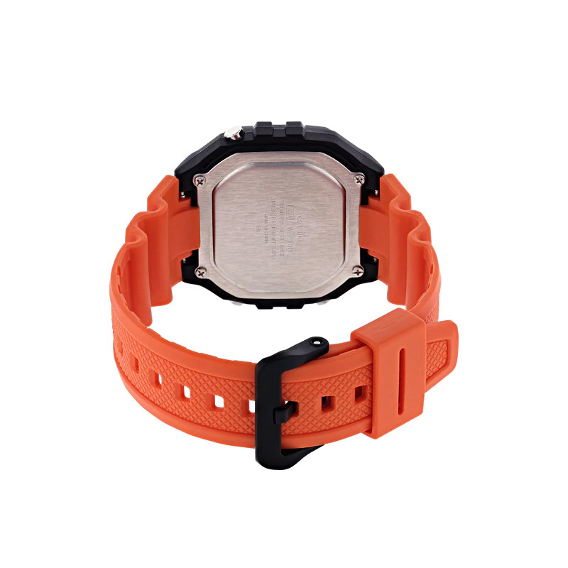 JAM TANGAN  CASIO Digital Dial Orange Resin Strap