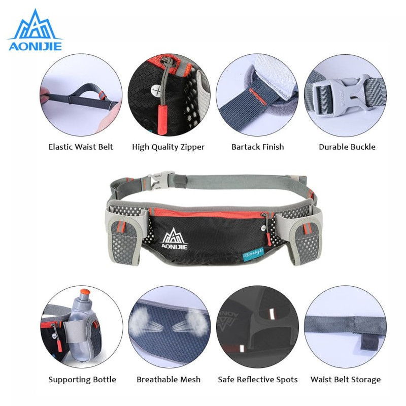 TAS LARI AONIJIE Waist Bag with 2 Bottles