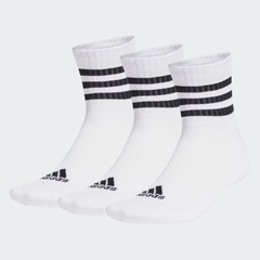 3-Stripes Cushioned Sportswear Low-Cut Socks 3 Pairs WHITE-BLACK
