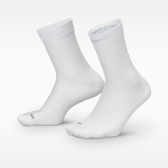 Unisex Running Fast Lightweight Multiplier Crew Socks 1Pair WHITE